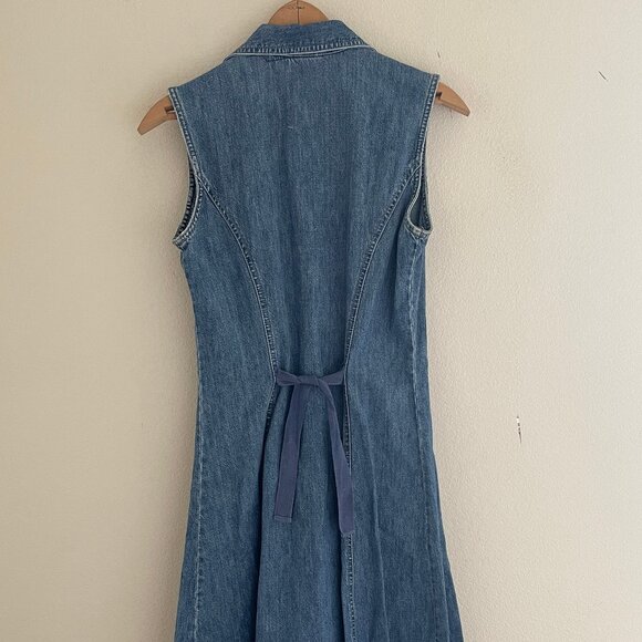 ESPIRIT Denim Sleeveless Maxi Dress: New w/o Tags! MEDIUM (RUNS QUITE SMALL) - Picture 3 of 5